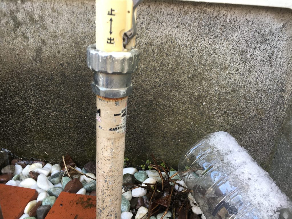 札幌市手稲区水抜き栓修理 北海道水道機材水抜き栓上部ハンドル修理