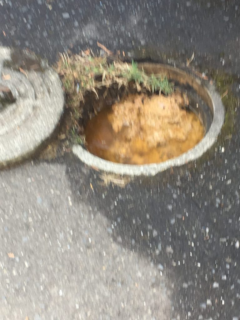 屋外排水マス詰まり