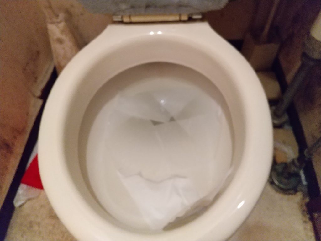 トイレが詰まって水が流れない